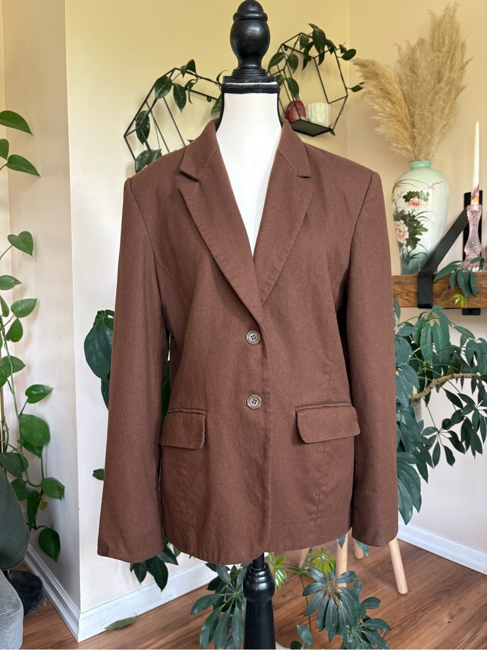 Vintage Pendleton Chocolate Brown Wool Blazer / Jacket
